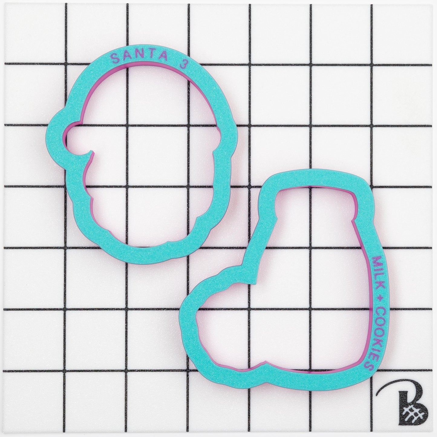 Santa & Milk and Cookies (Set of 2) Cookie Cutter