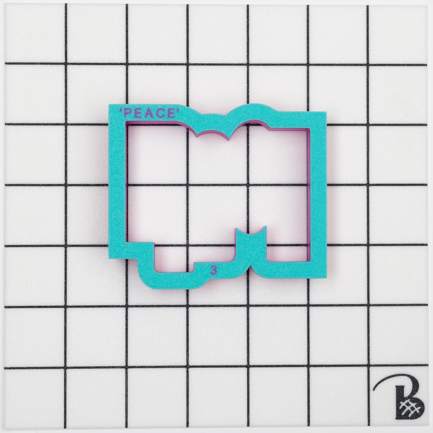 'Peace' Text Cookie Cutter (with or without Stencil)