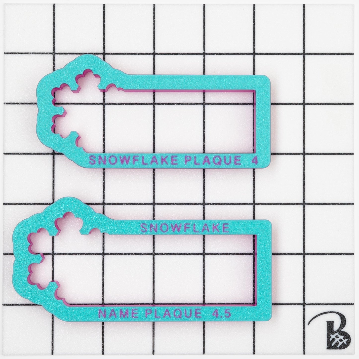 Snowflake Name Plaque Cookie Cutter (recommend sizing up)