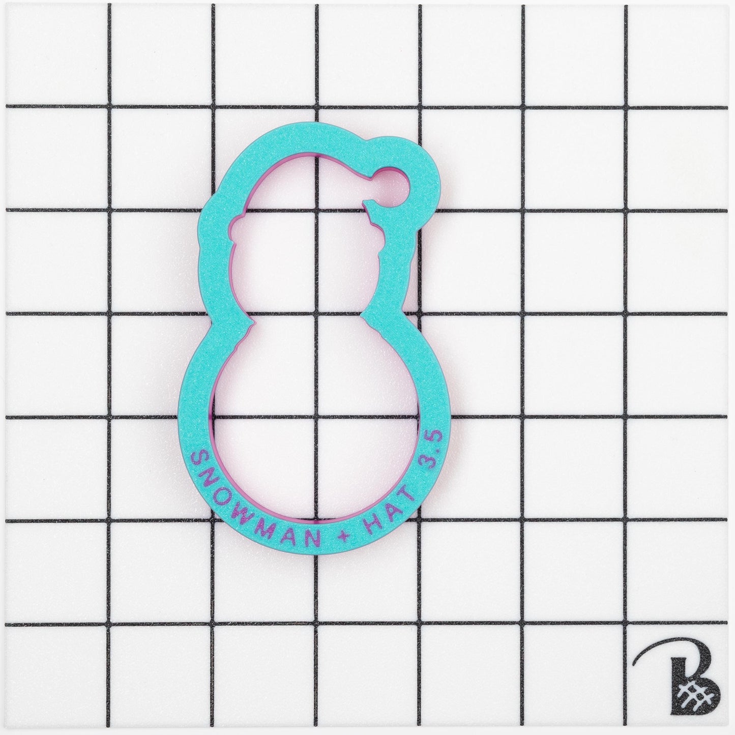 Snowman with Santa Hat Cookie Cutter (recommend sizing up)