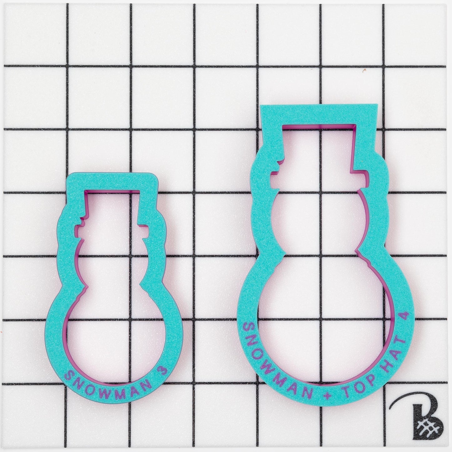 Snowman with Top Hat Cookie Cutter (recommend sizing up)