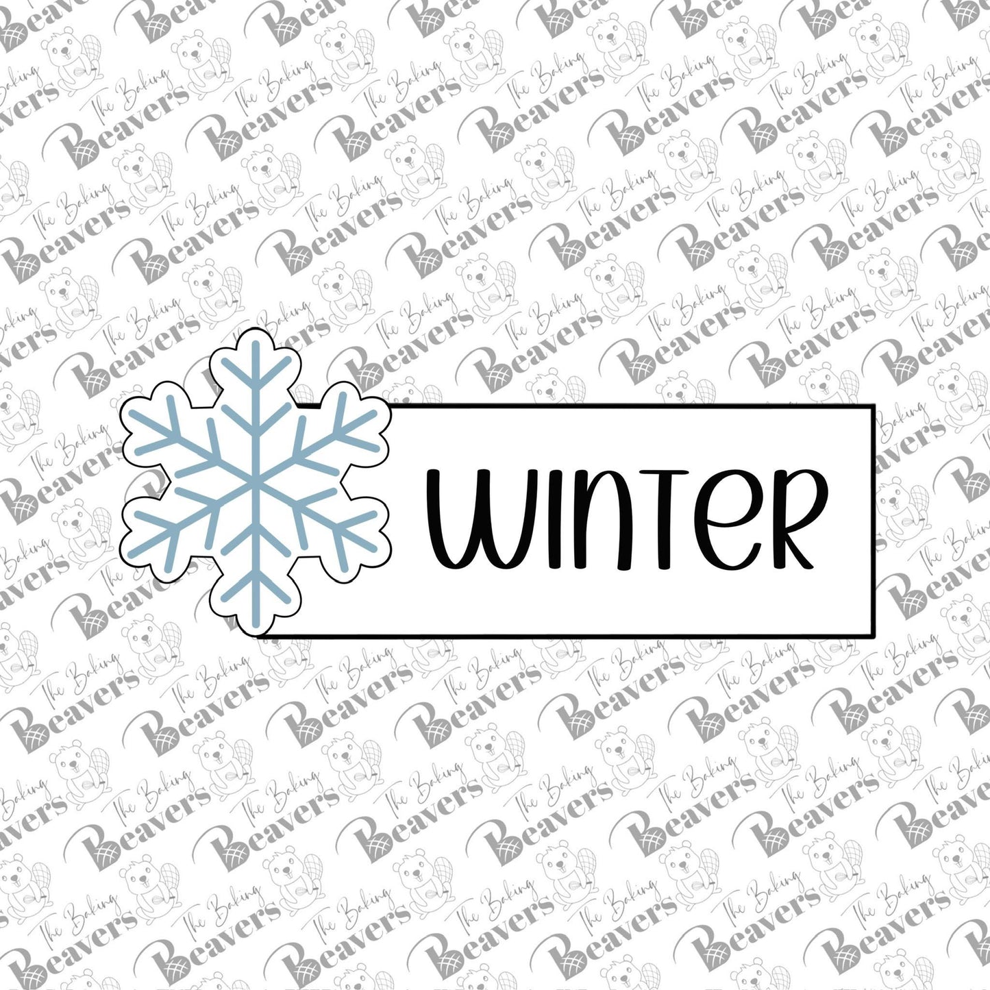 Snowflake Name Plaque Cookie Cutter (recommend sizing up)