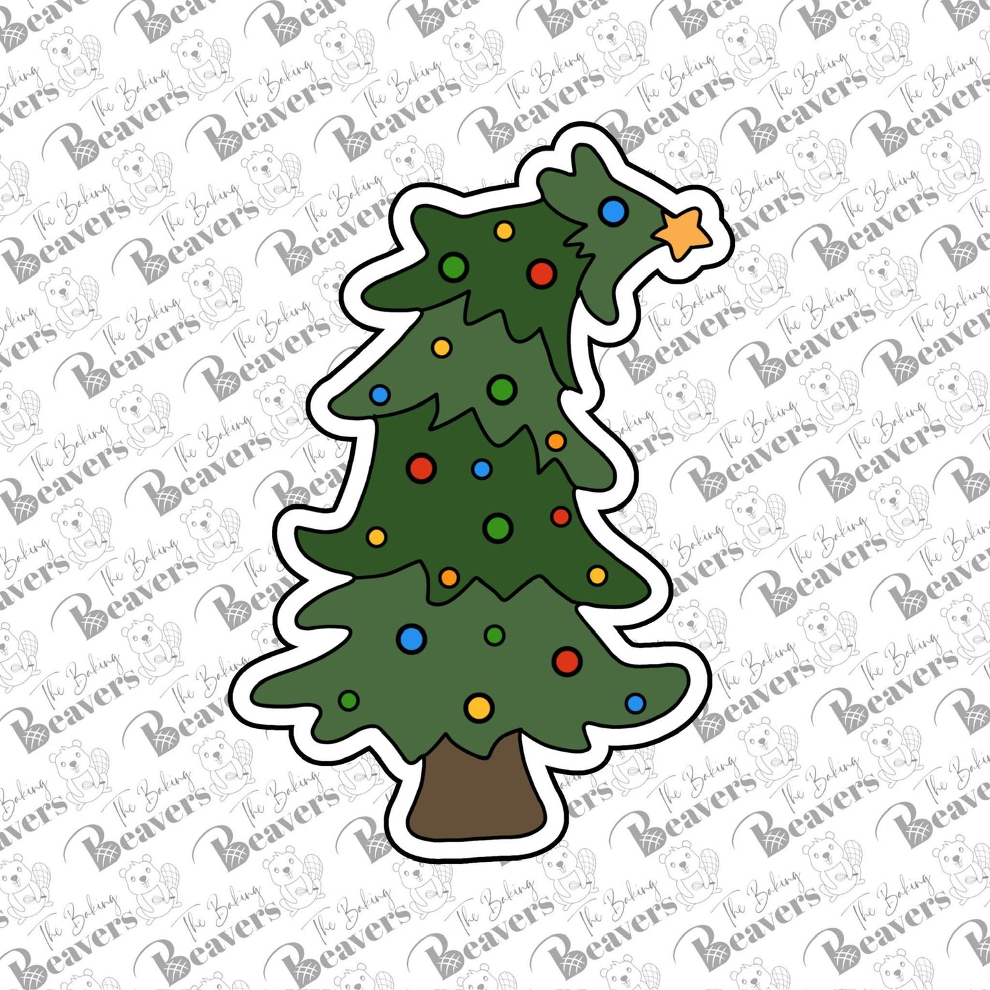 Bent/Tilted/Crooked Christmas Tree Cookie Cutter - UPDATED