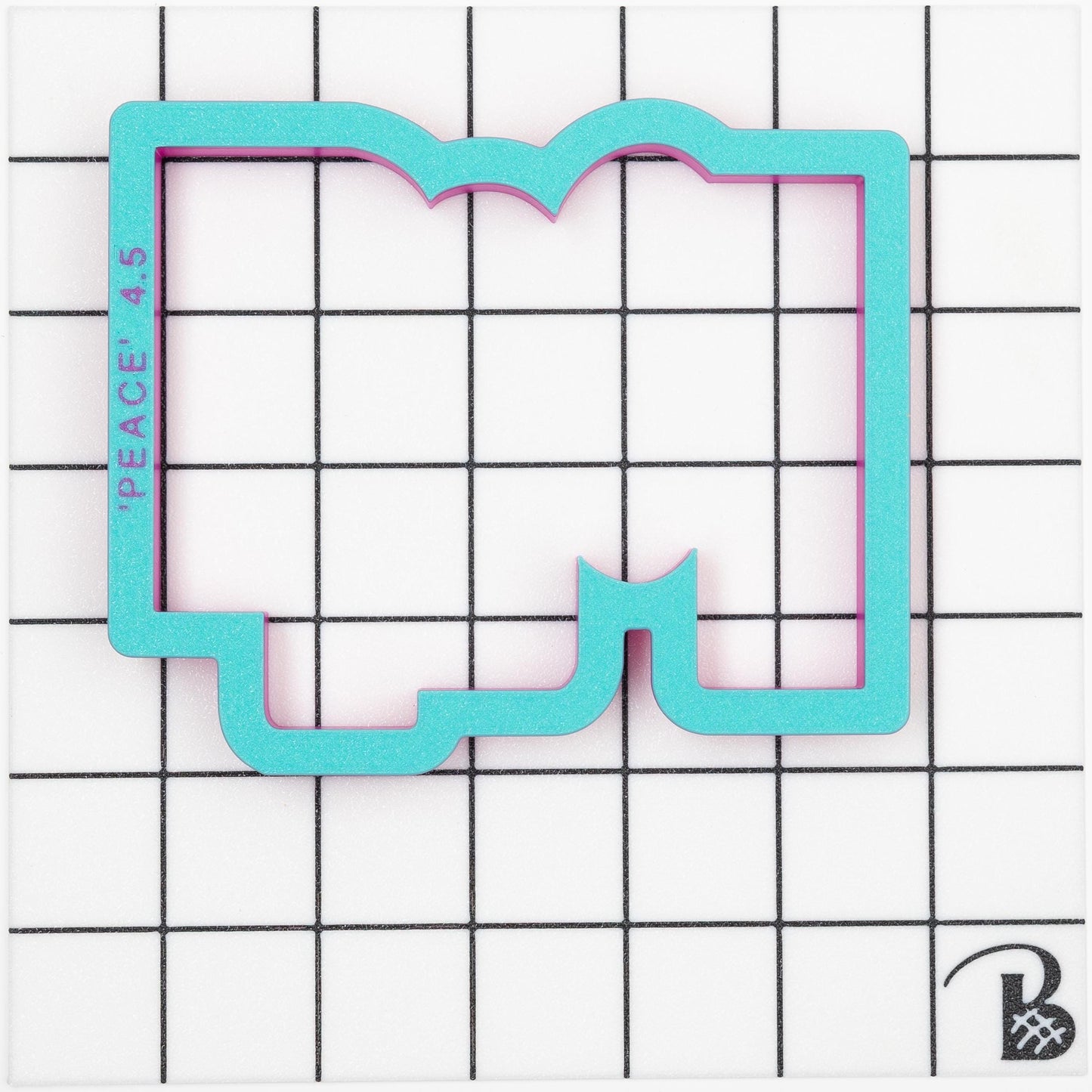 'Peace' Text Cookie Cutter (with or without Stencil)