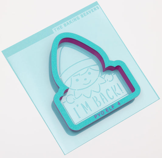 "I'm Back" PYO Stencil (with or without cutter)