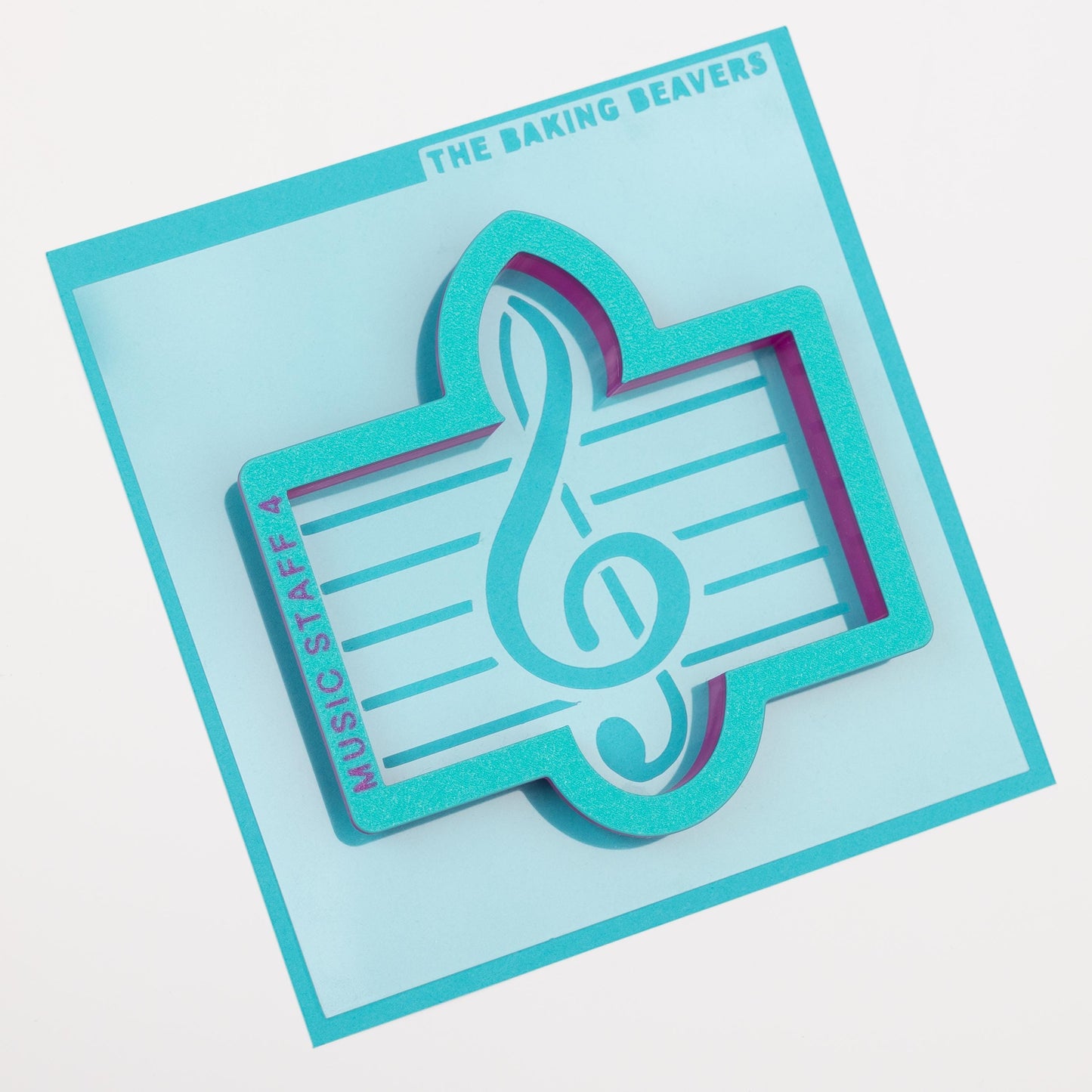 Music Staff and G Clef Cookie Cutter (optional stencil)