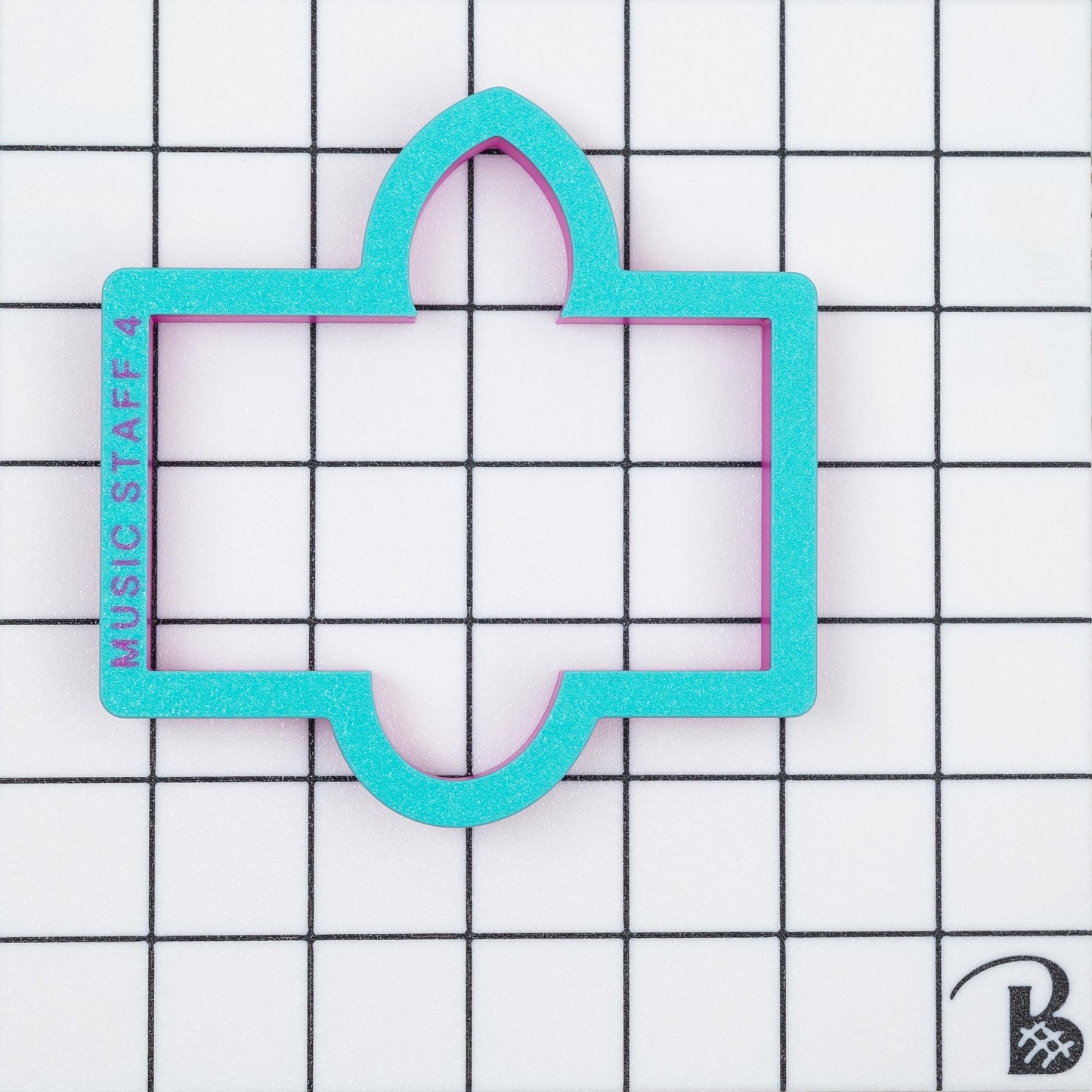 Music Staff and G Clef Cookie Cutter (optional stencil)