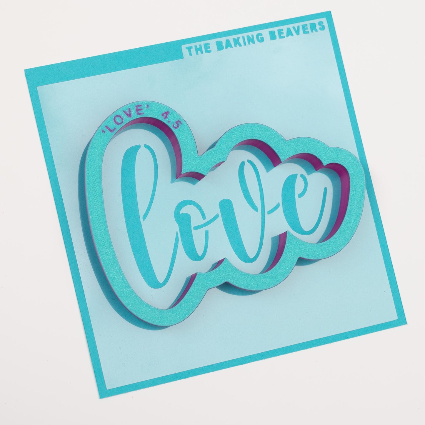 Love Text Cookie Cutter (optional Stencil)