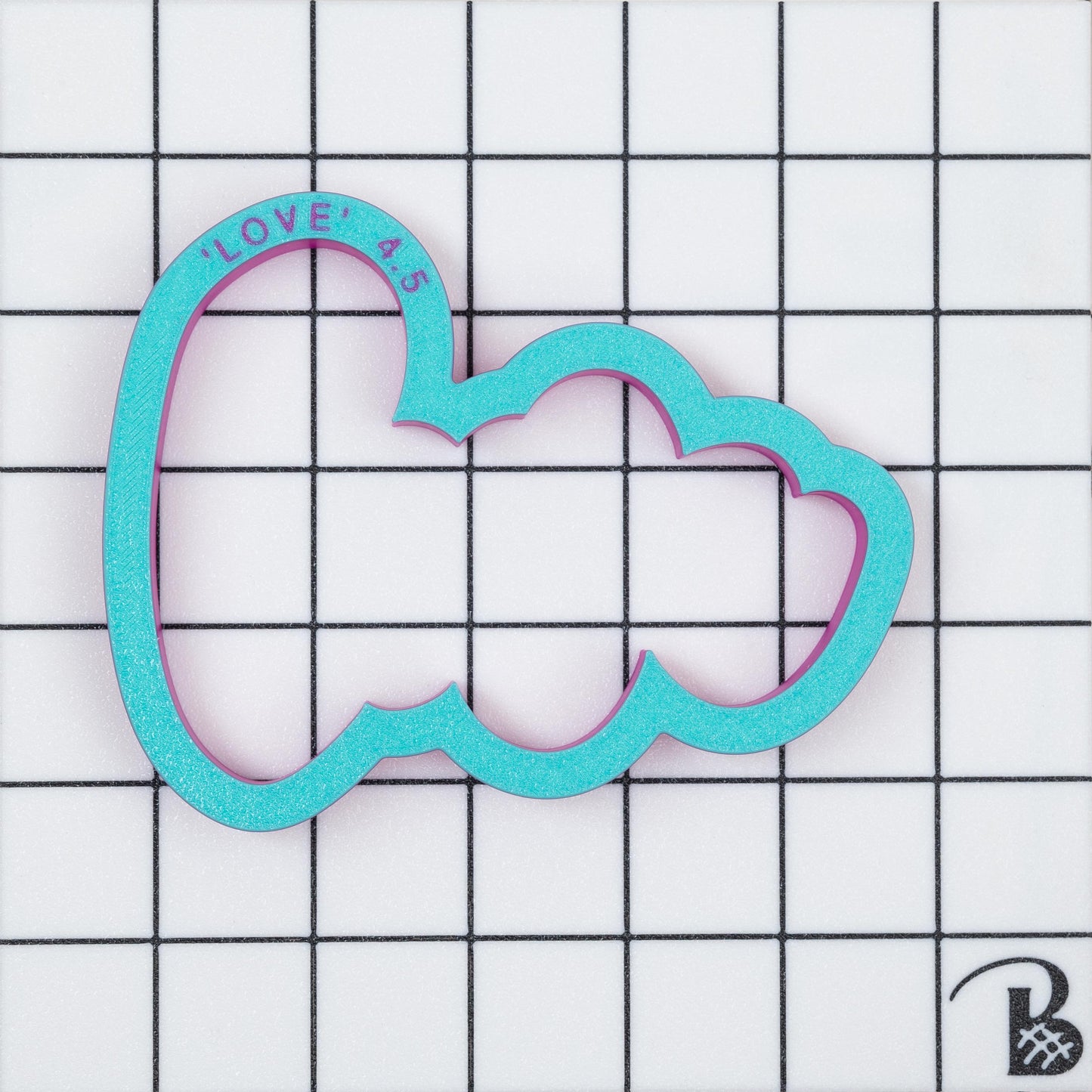 Love Text Cookie Cutter (optional Stencil)