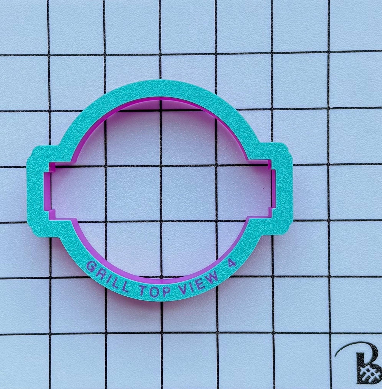 Barbecue Grill Top View Cookie Cutter