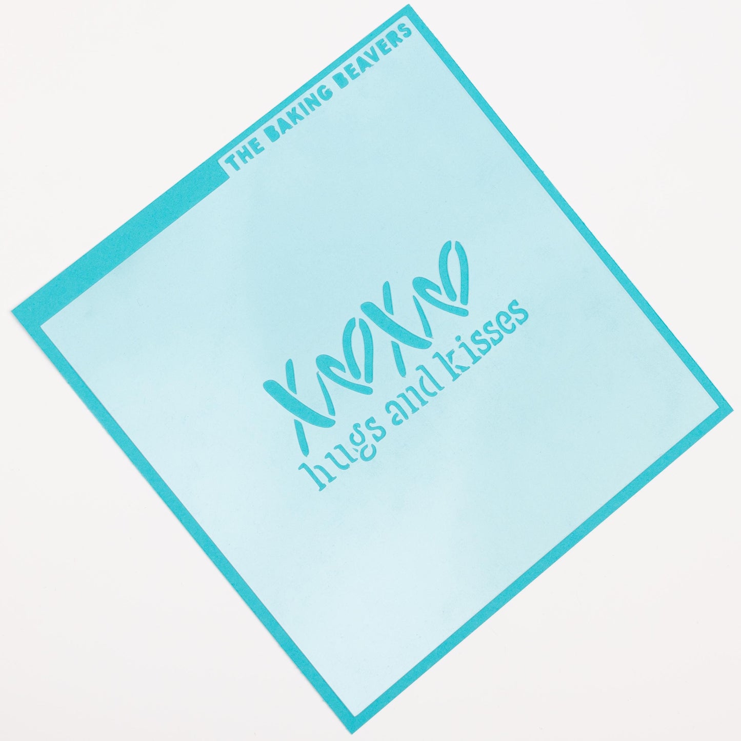 'XOXO Hugs and Kisses' Text Cookie Cutter (optional Stencil) (recommend sizing up)