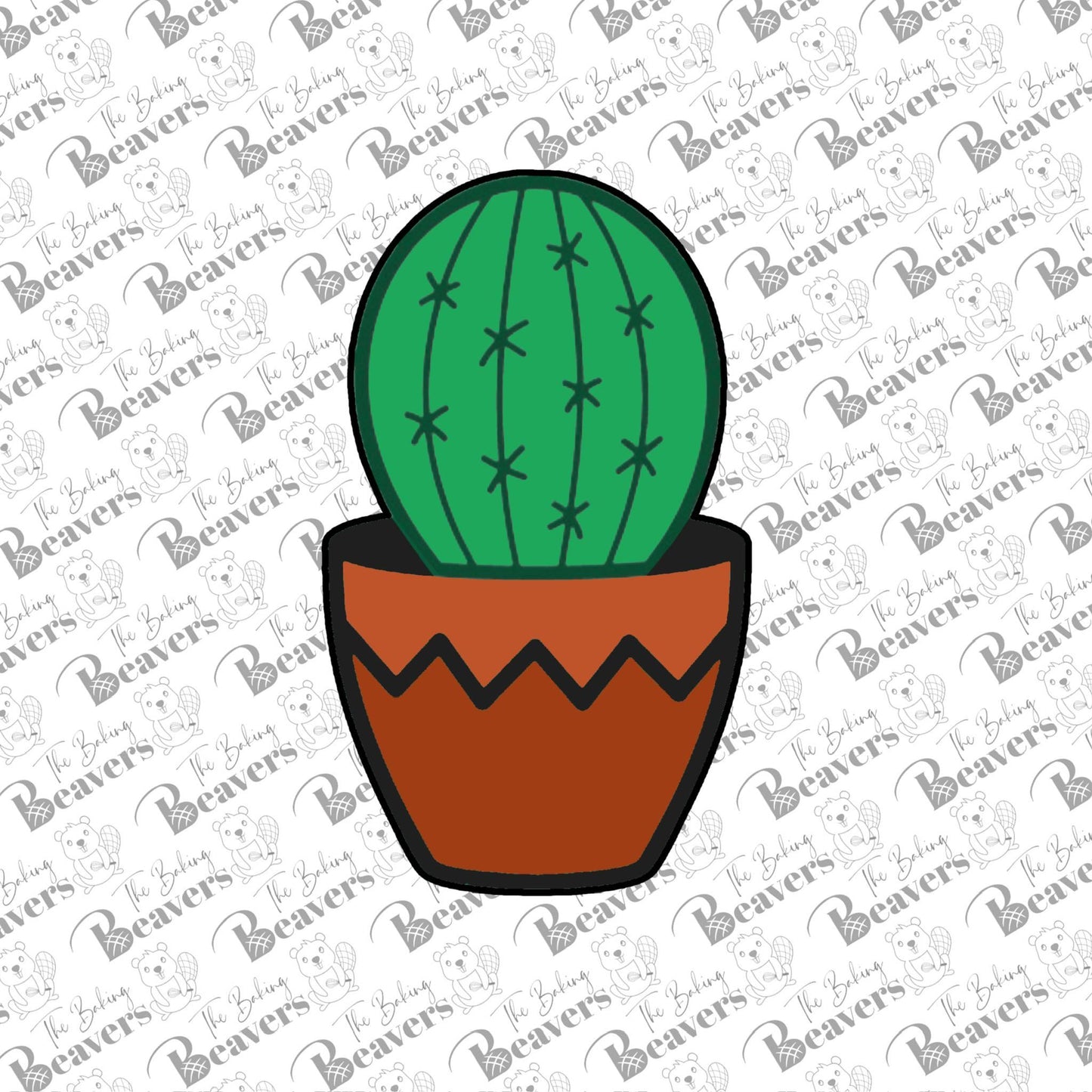 Round Cactus Cookie Cutter