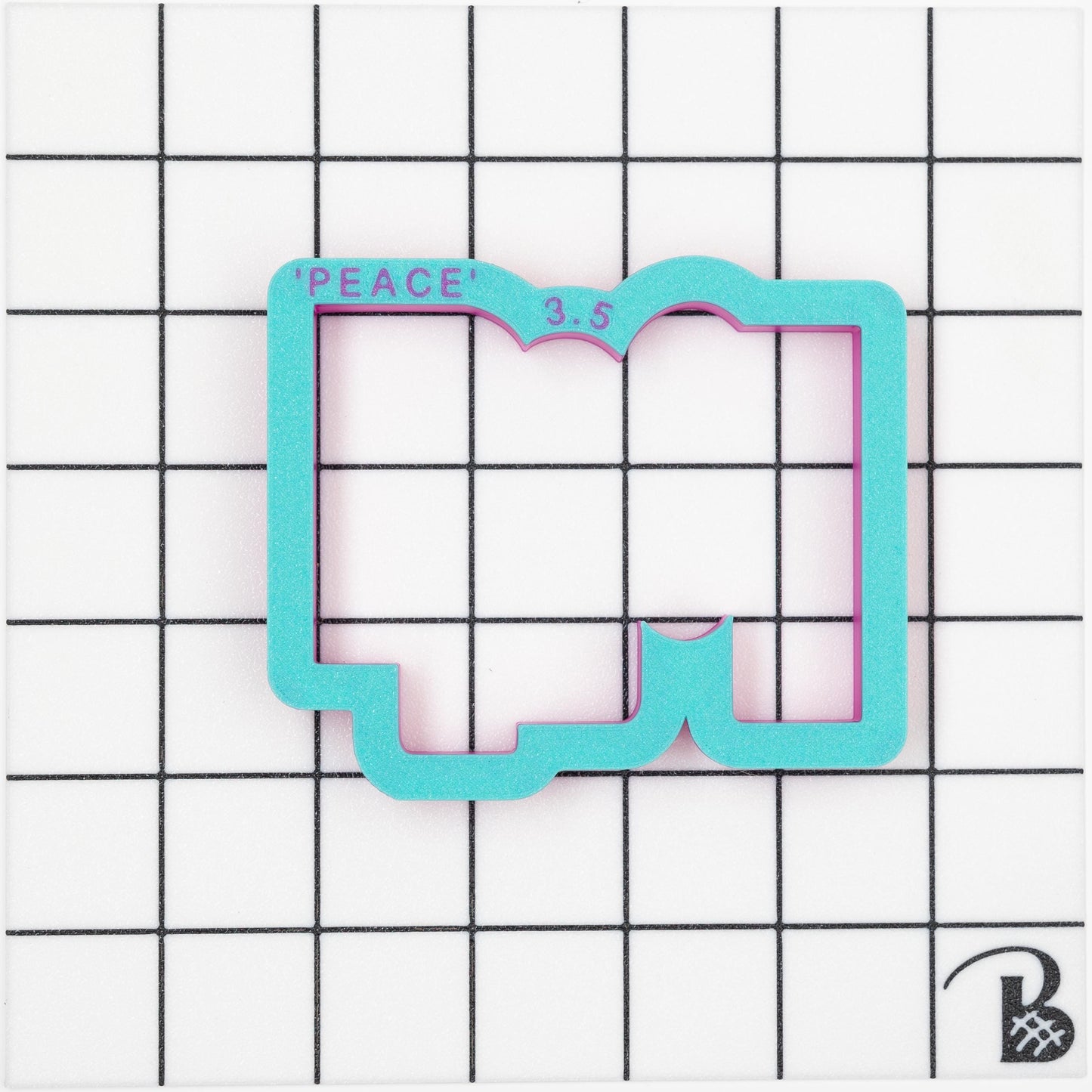 'Peace' Text Cookie Cutter (with or without Stencil)