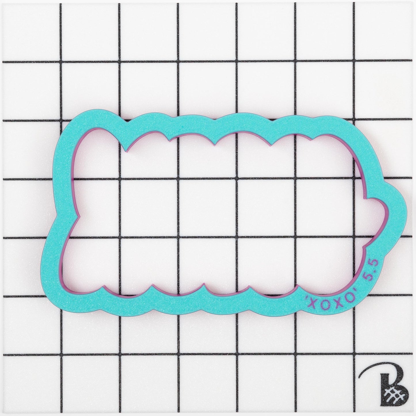XOXO Cookie Cutter (optional Stencil) (recommend sizing up)