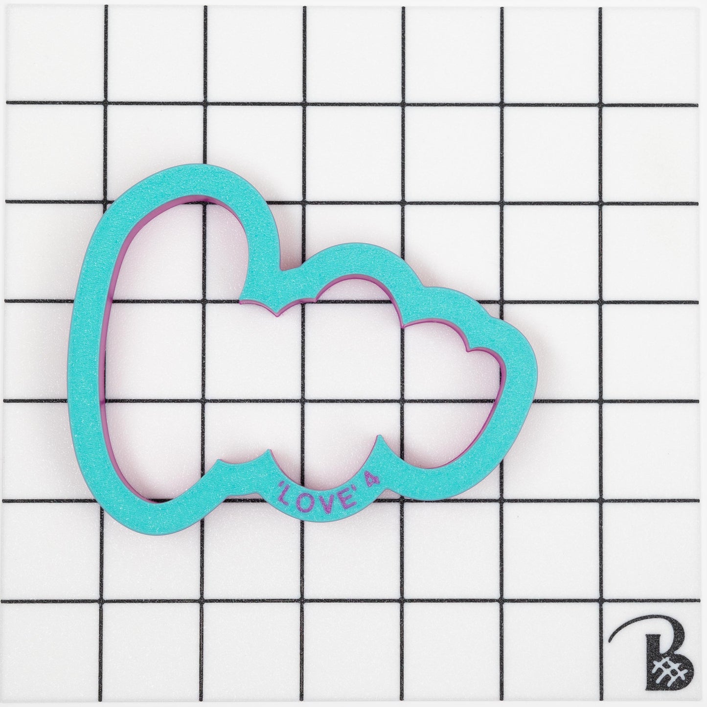 Love Text Cookie Cutter (optional Stencil)