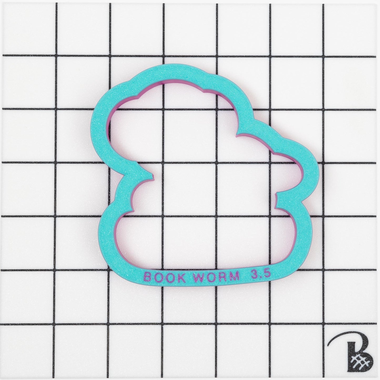 Book Worm Cookie Cutter (with or without PYO stencil)