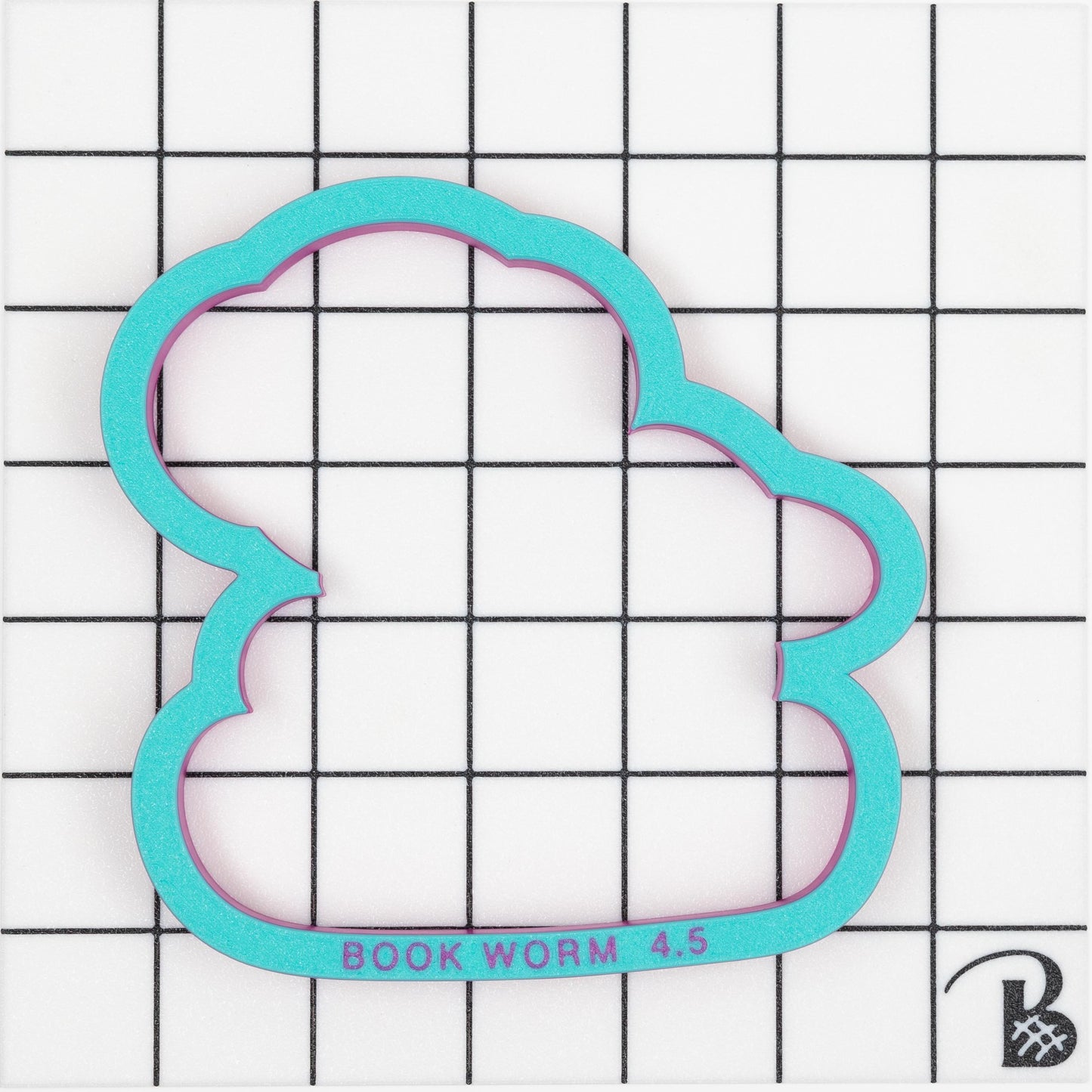 Book Worm Cookie Cutter (with or without PYO stencil)