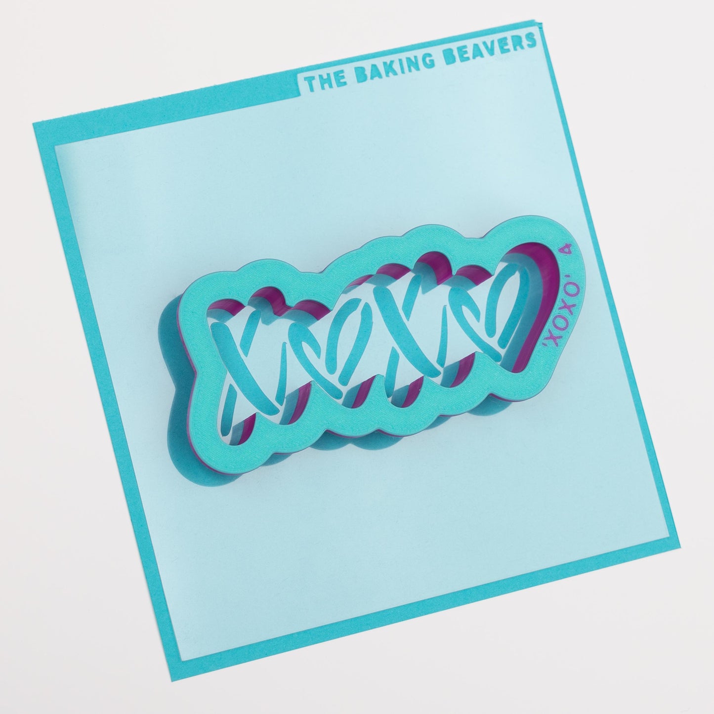 XOXO Text Cookie Cutter (optional Stencil)