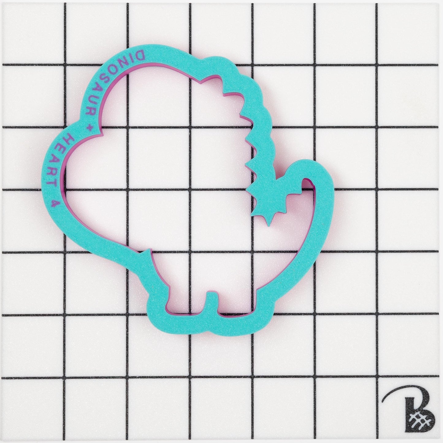 Dinosaur Holding Heart Cookie Cutter | Dino Valentine