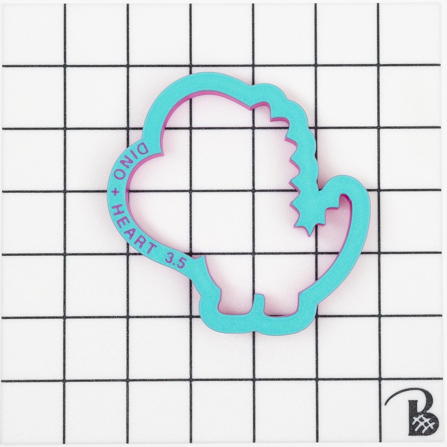Dinosaur Holding Heart Cookie Cutter | Dino Valentine