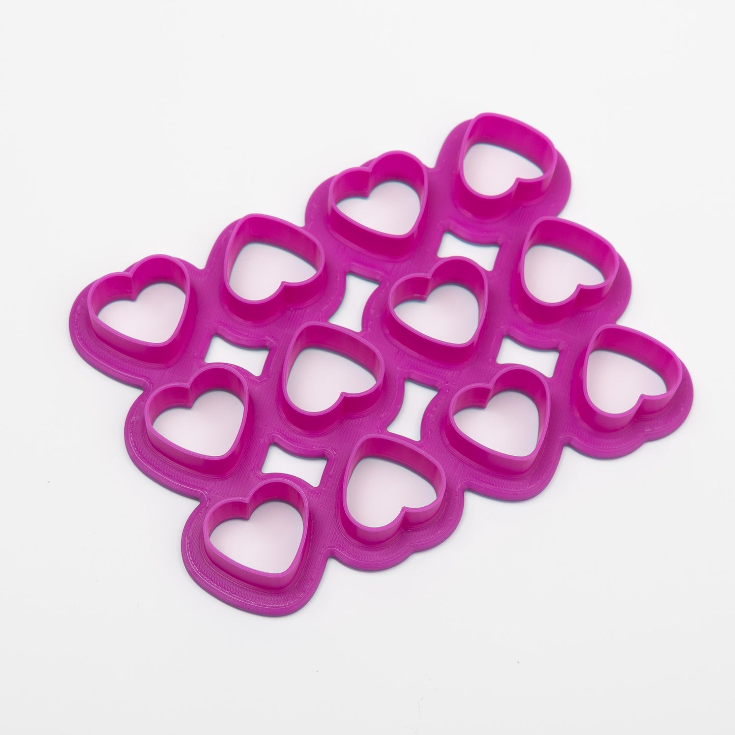 Multi-Heart (Rounded Bottom) Cookie Cutter (Cuts 6 or 12 Hearts at Once)
