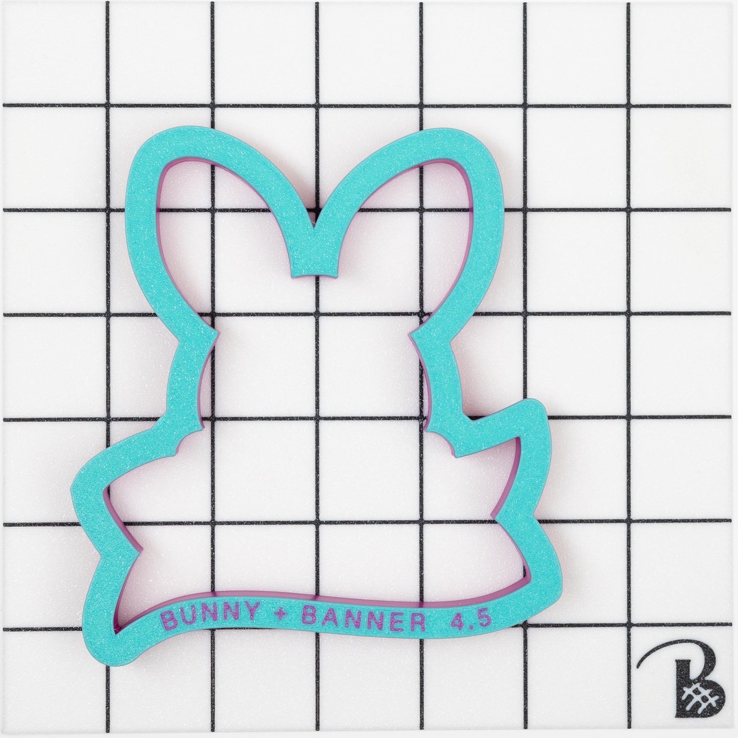 Easter Bunny with Personalized Banner Cookie Cutter