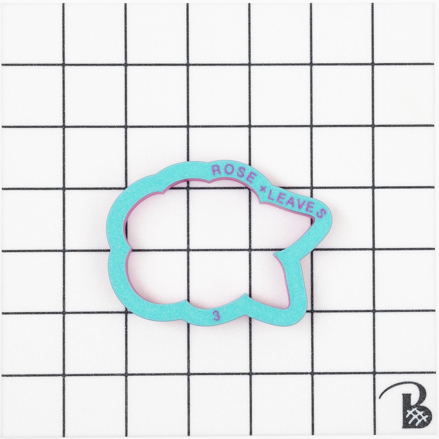 Rose and Leaves Cookie Cutter