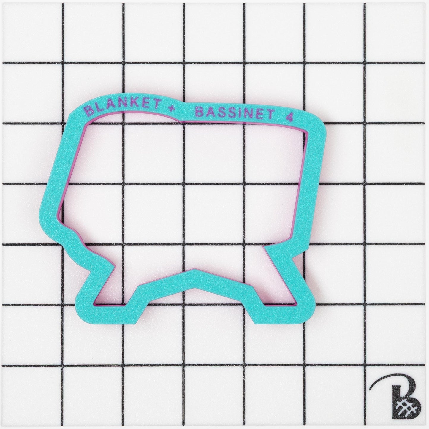 Baby Bassinet with Blanket Cookie Cutter