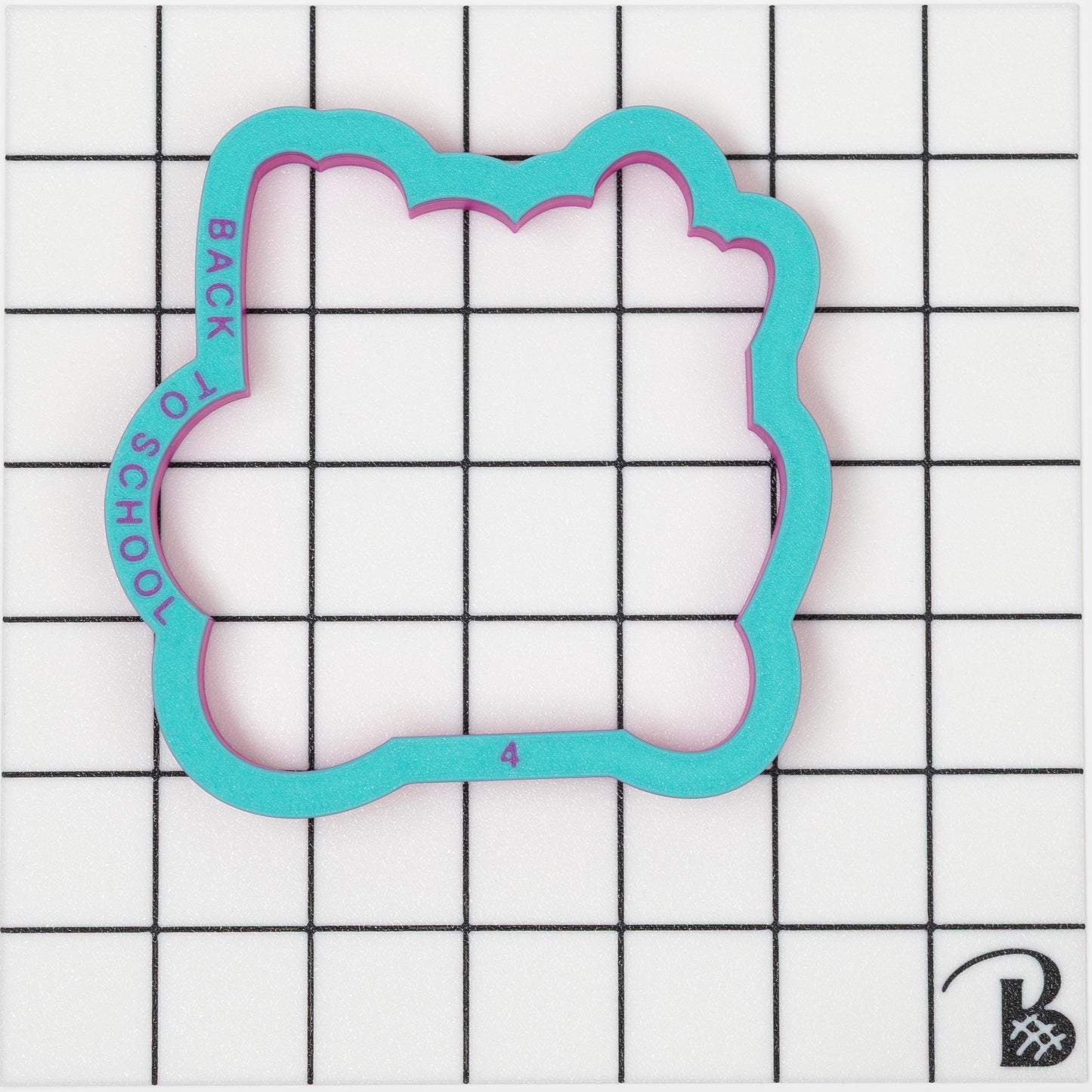 Back to School Text Plaque Cookie Cutter (with or without stencil)