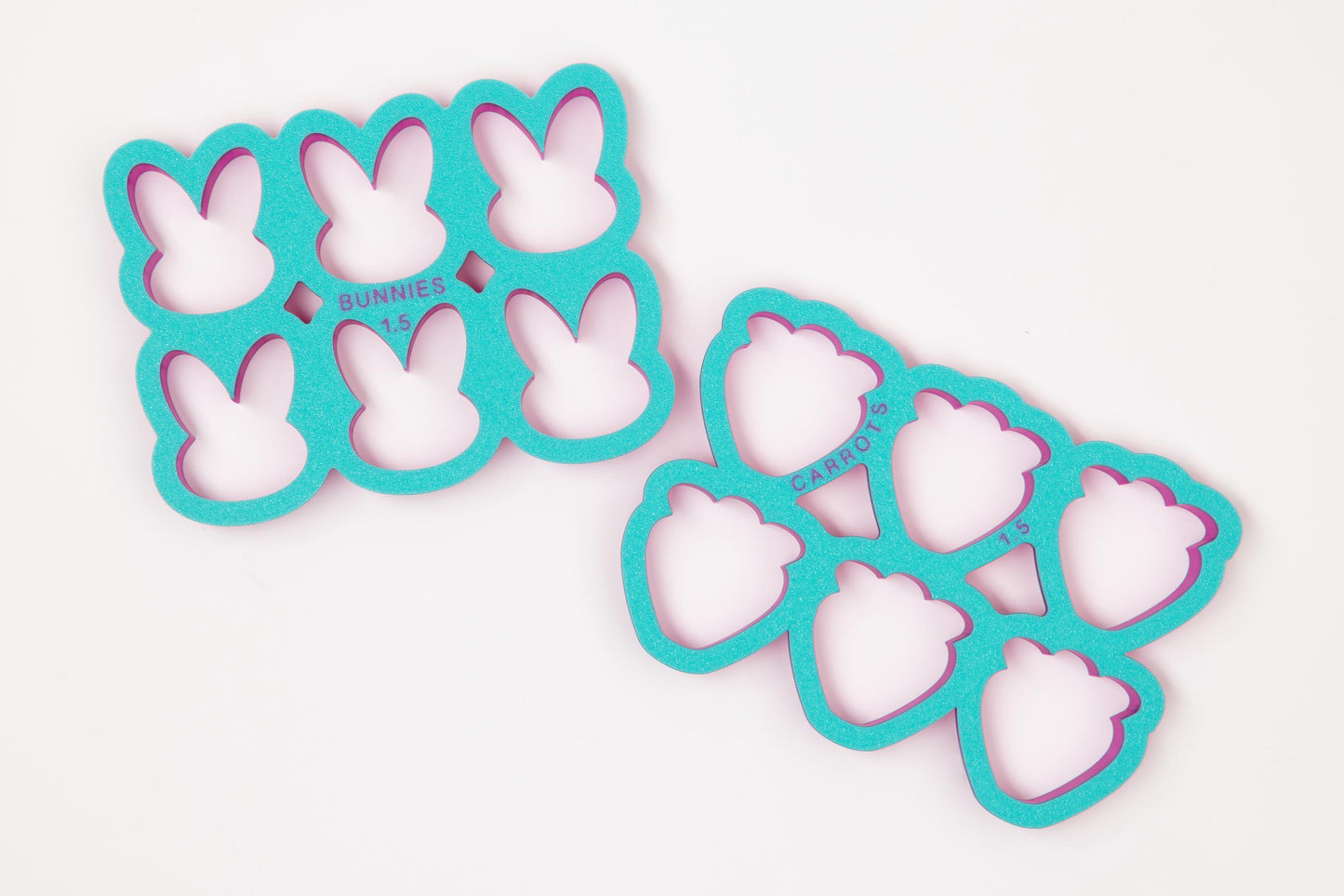 Chunky Carrots Multi Cookie Cutter (Cuts 6 or 12 cookies at Once)