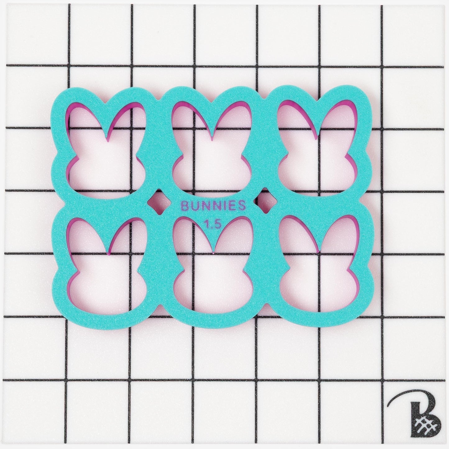 Multi Bunny Face Cookie Cutter (Cuts 6 or 12 Bunnies at Once)