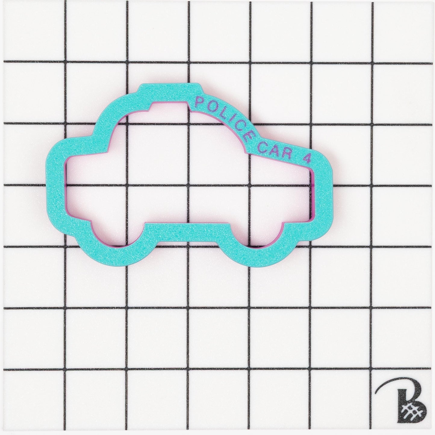 Police Car Cookie Cutter (recommend sizing up)