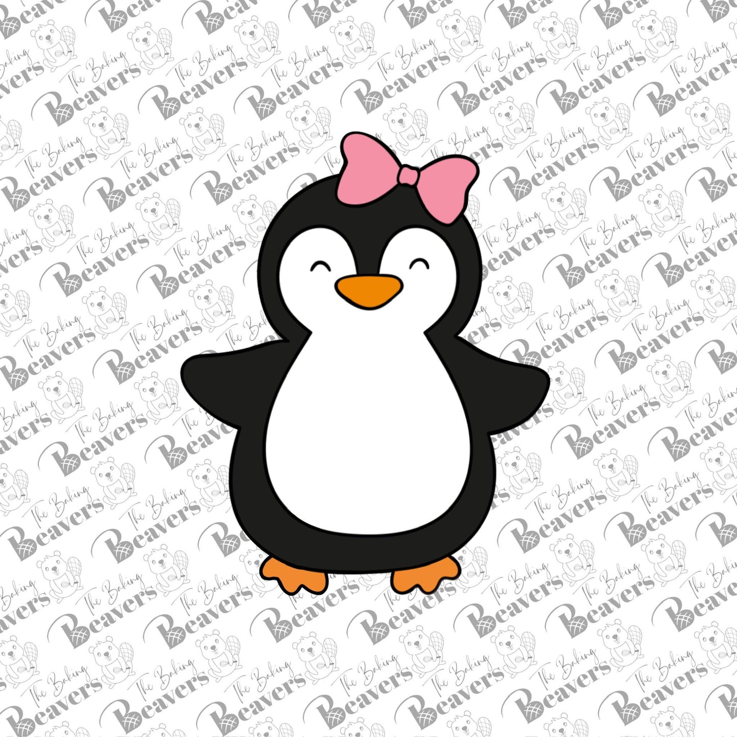 Penguin with Bow #2 Cookie Cutter
