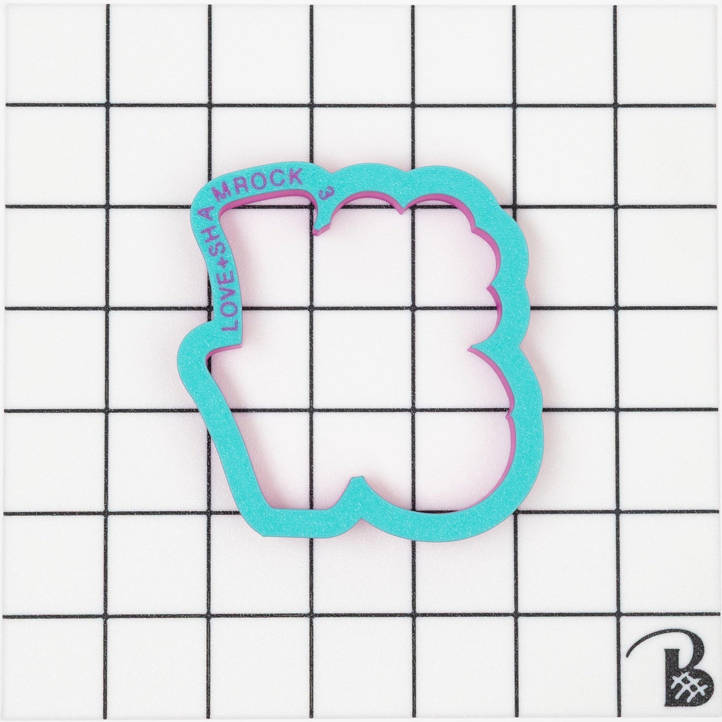 Shamrock 'Love' Text Cookie Cutter