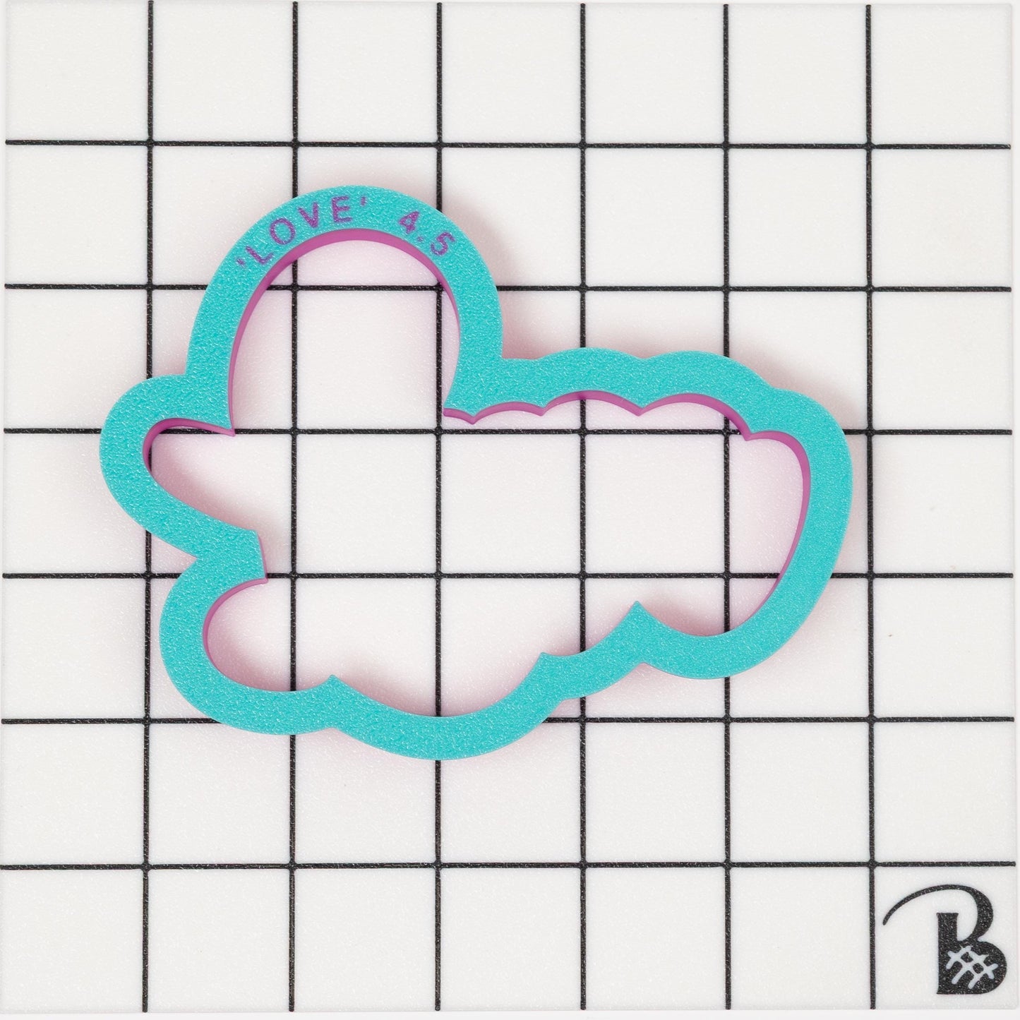 Love Text #2 Cookie Cutter (With or Without Stencil)