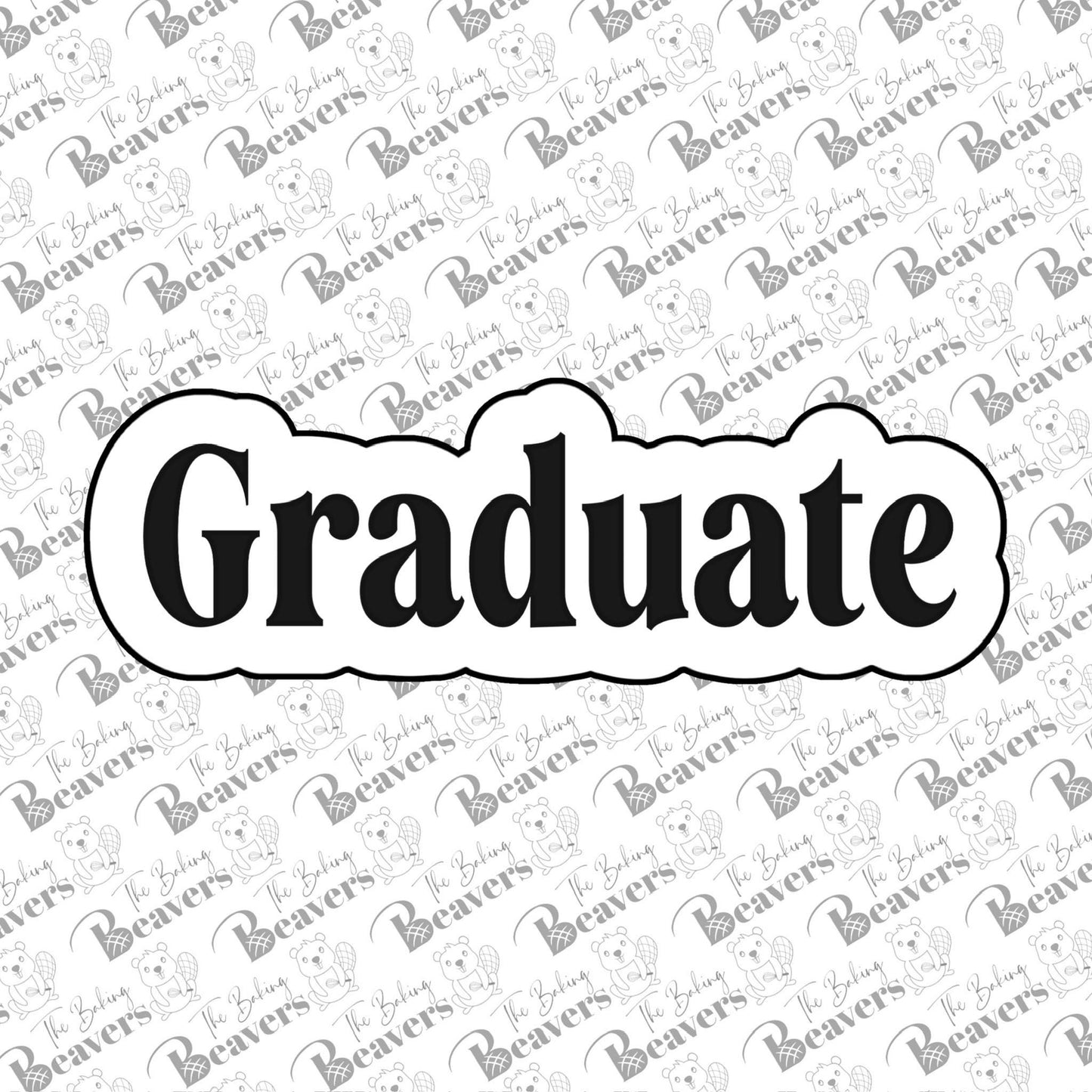'Graduate' Text Cookie Cutter