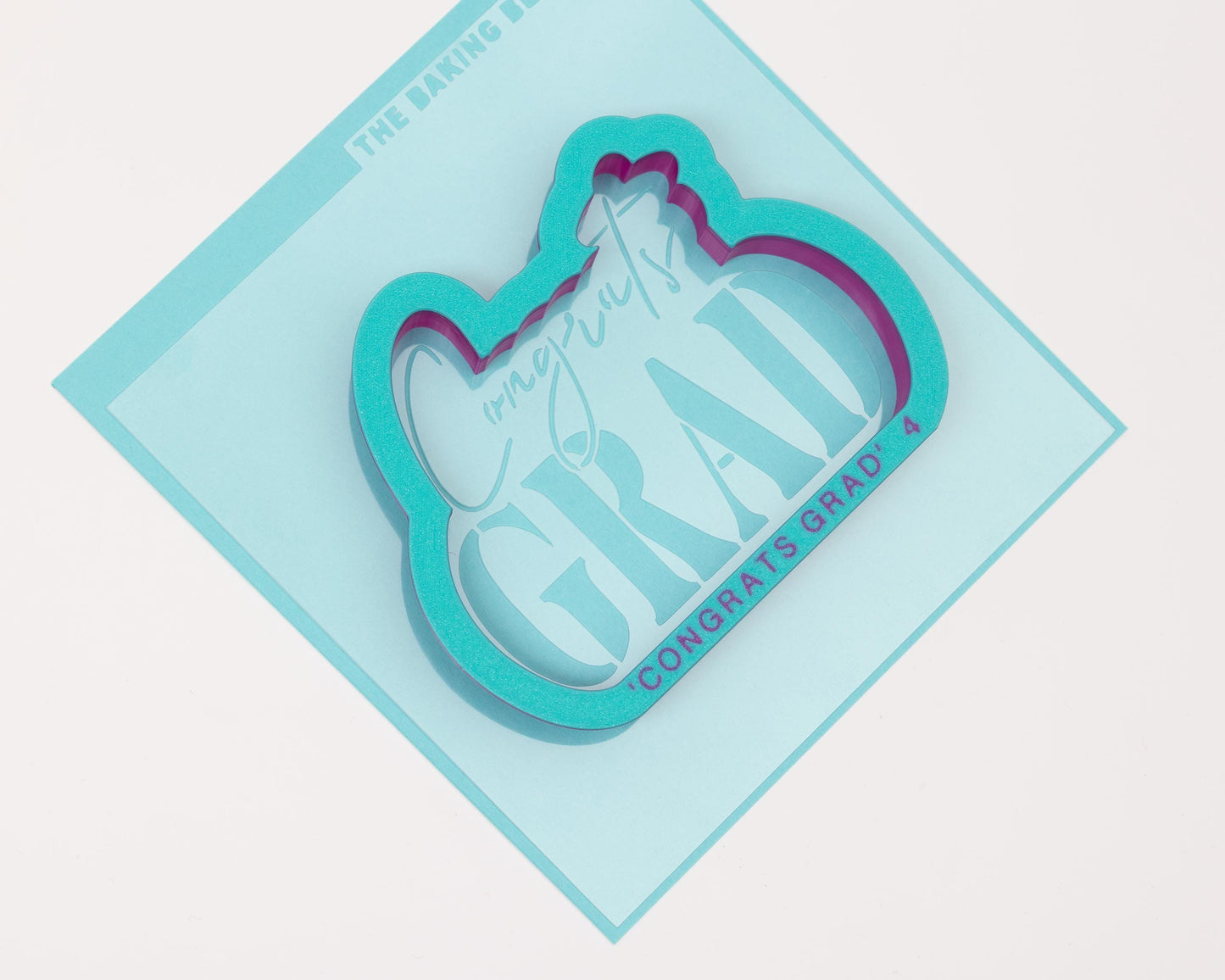 'Congrats Grad' Cookie Cutter (with Option for Stencil)