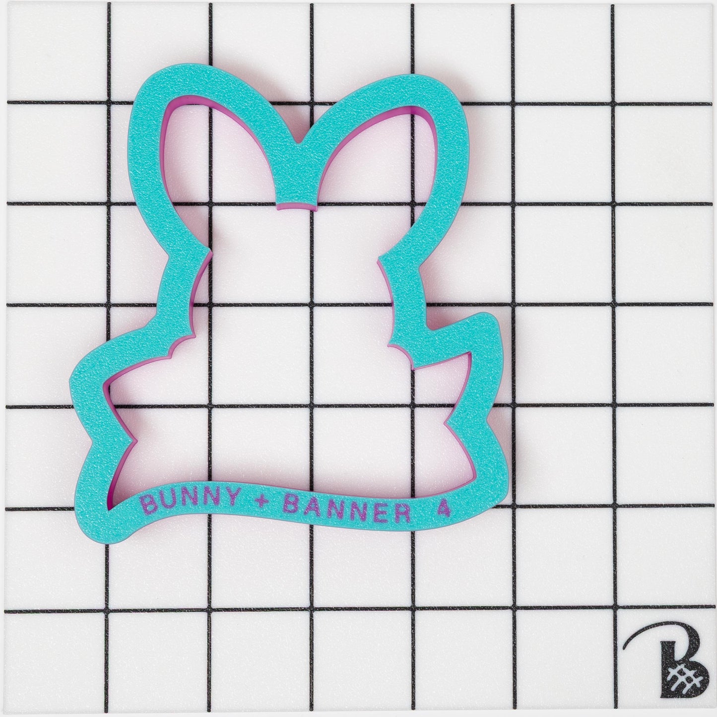 Easter Bunny with Personalized Banner Cookie Cutter