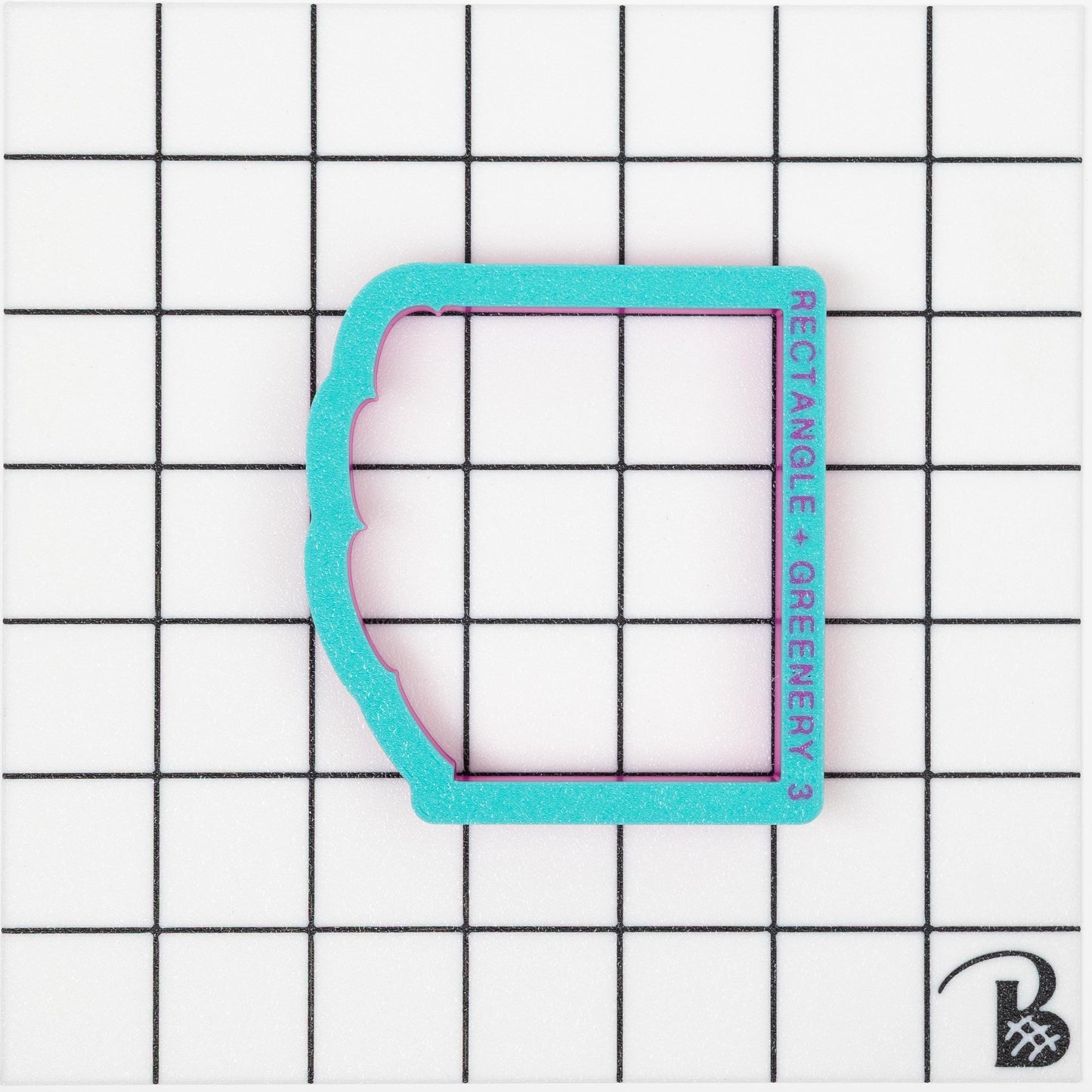 Rectangle with Greenery Plaque Cookie Cutter