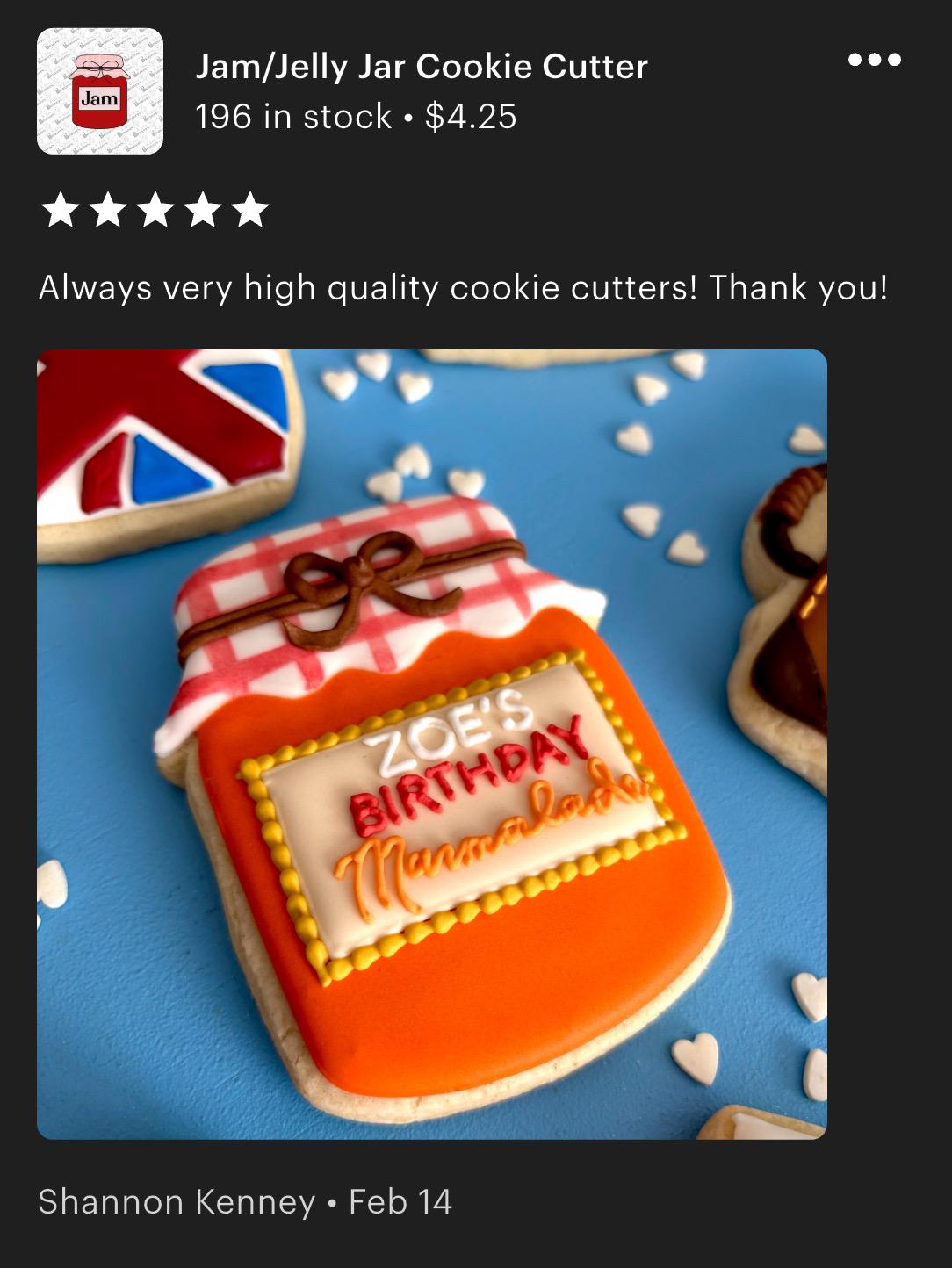 Jam/Jelly Jar Cookie Cutter