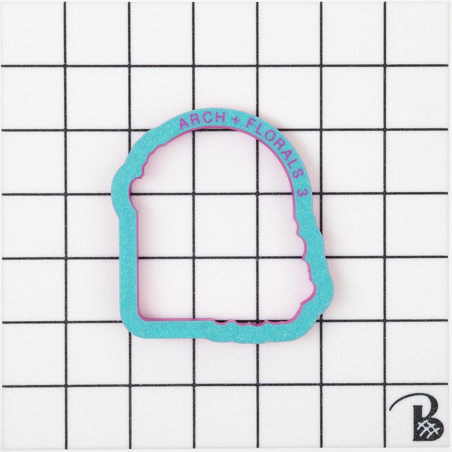 Arch with Florals Plaque Cookie Cutter