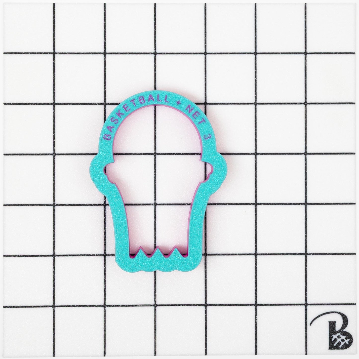 Basketball and Net Cookie Cutter (recommend sizing up)