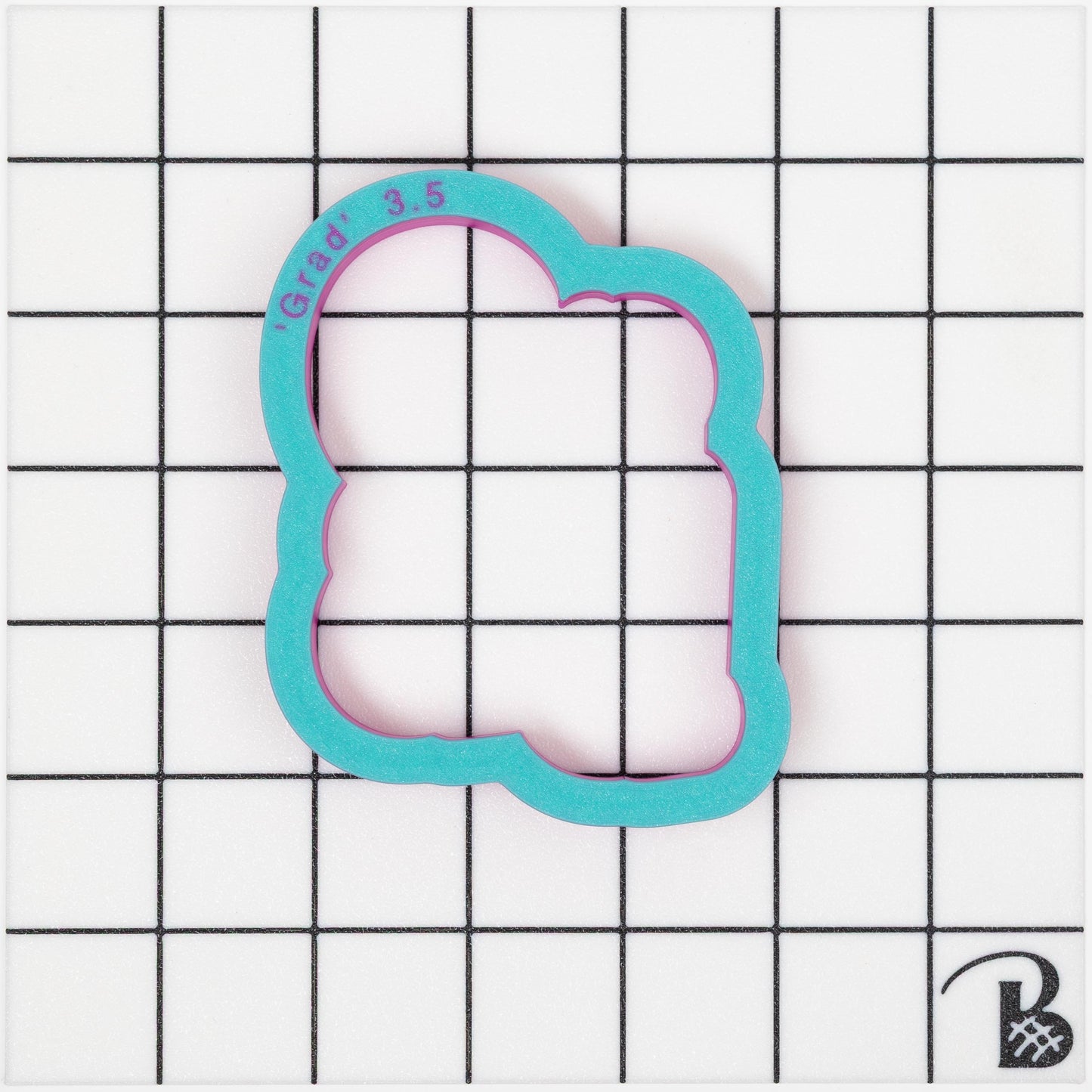 Grad Block Text Cookie Cutter (optional Stencil)