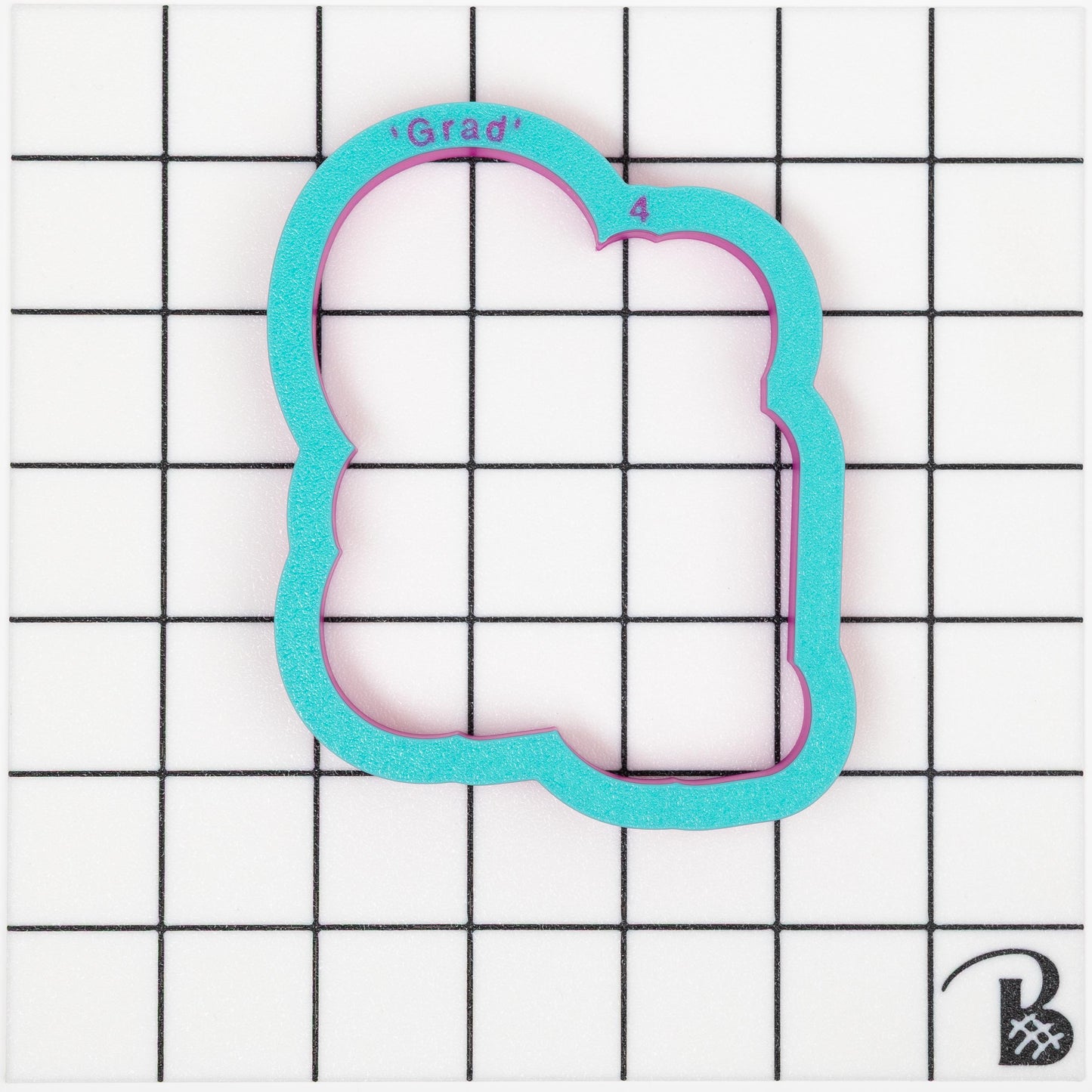 Grad Block Text Cookie Cutter (optional Stencil)