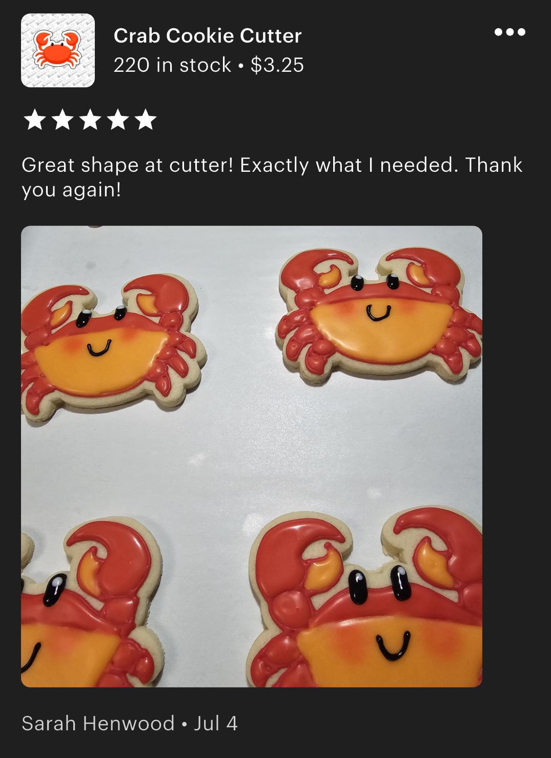 Crab Cookie Cutter