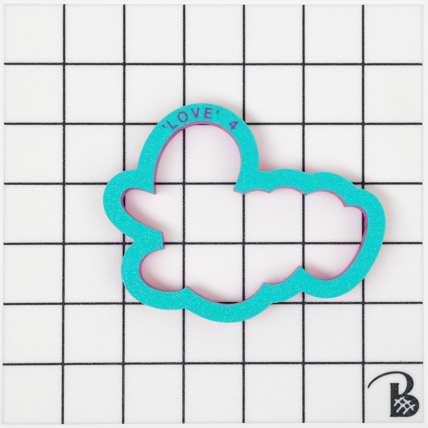 Love Text #2 Cookie Cutter (With or Without Stencil)