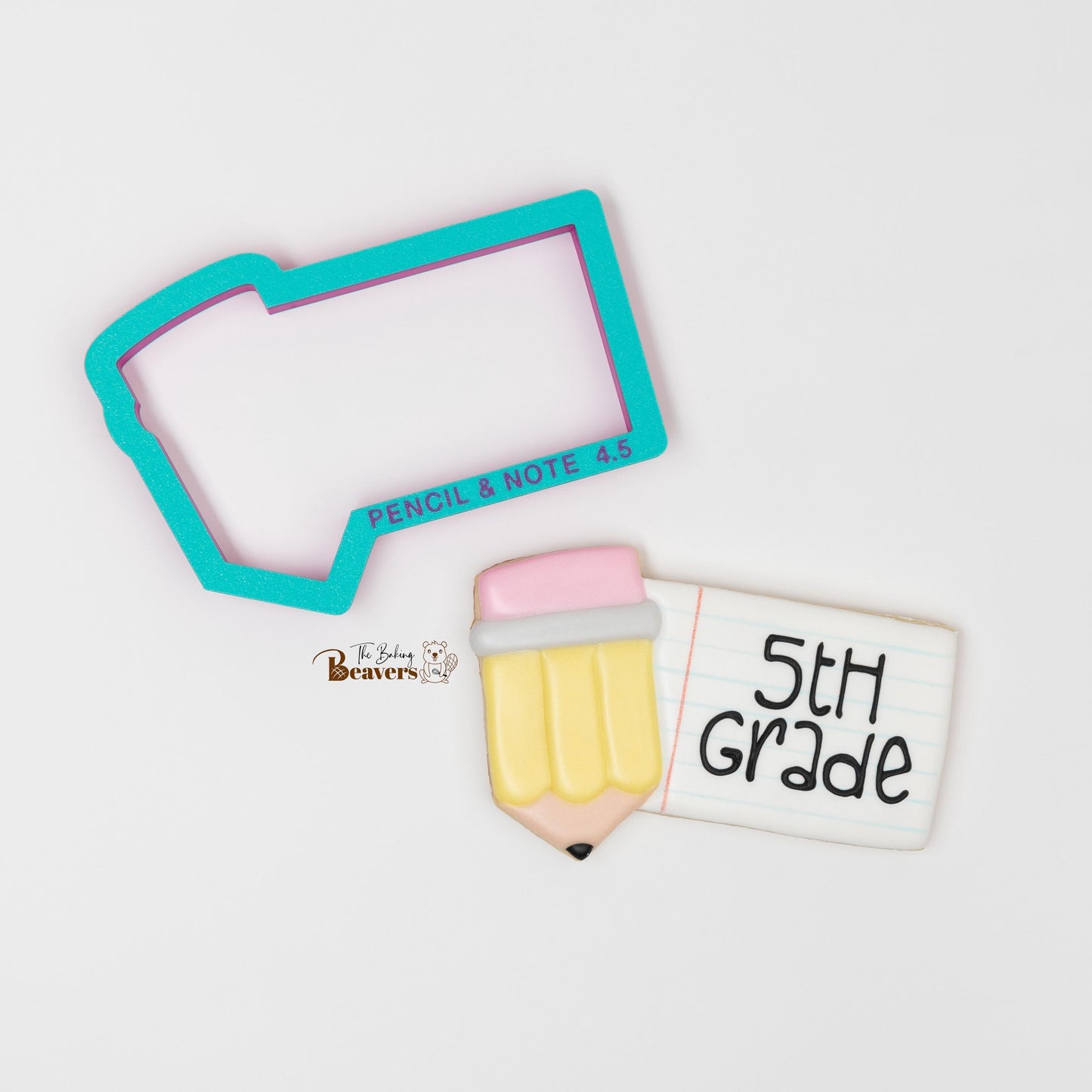 Pencil + Note (optional 2 part notebook line stencil) (recommend sizing up)