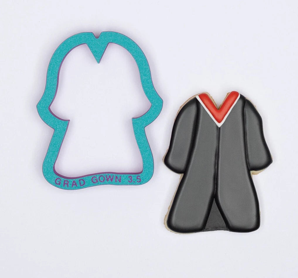 Graduation Cap & Gown Cookie Cutter Set #2 (arms connected)