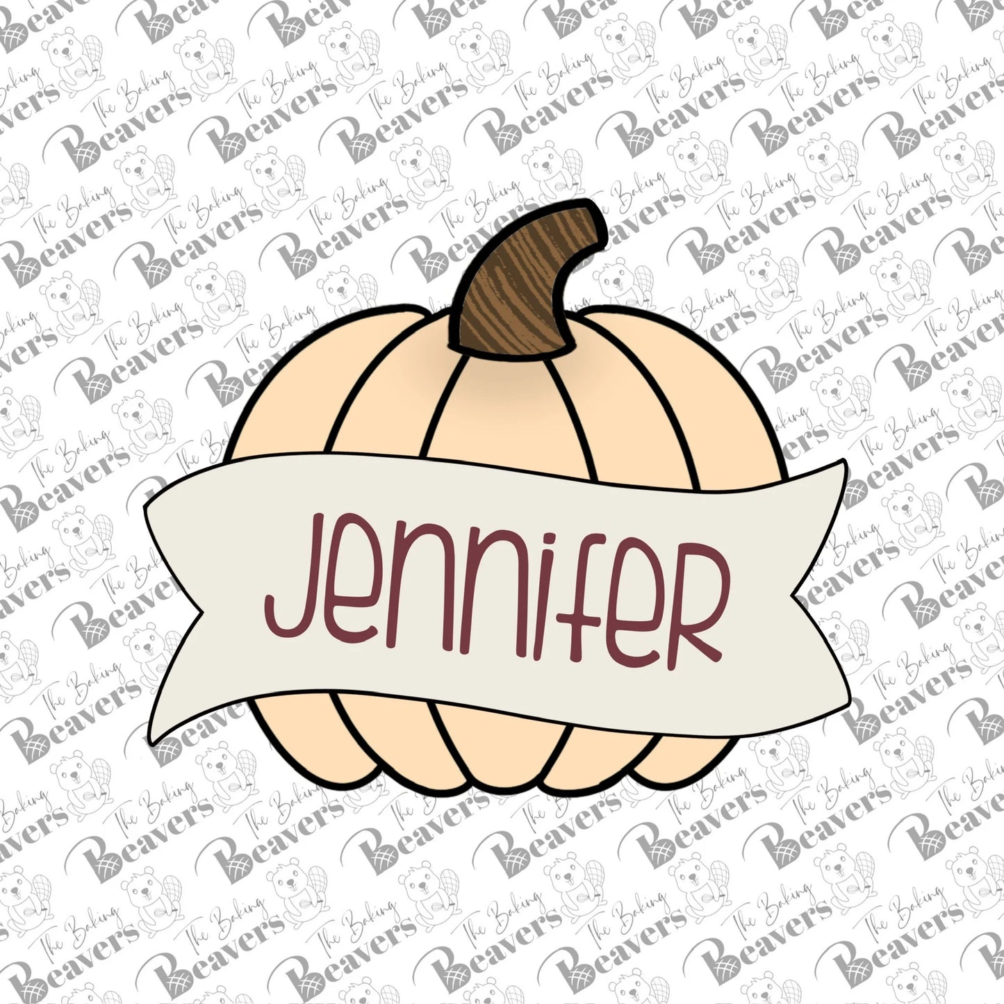 Pumpkin with Banner / Pumpkin place setting Cookie Cutter