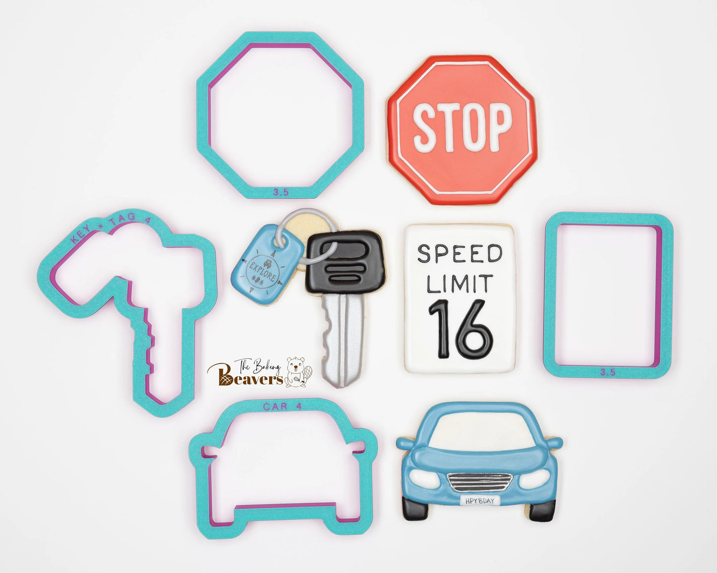 Car Key with tag Cookie Cutter